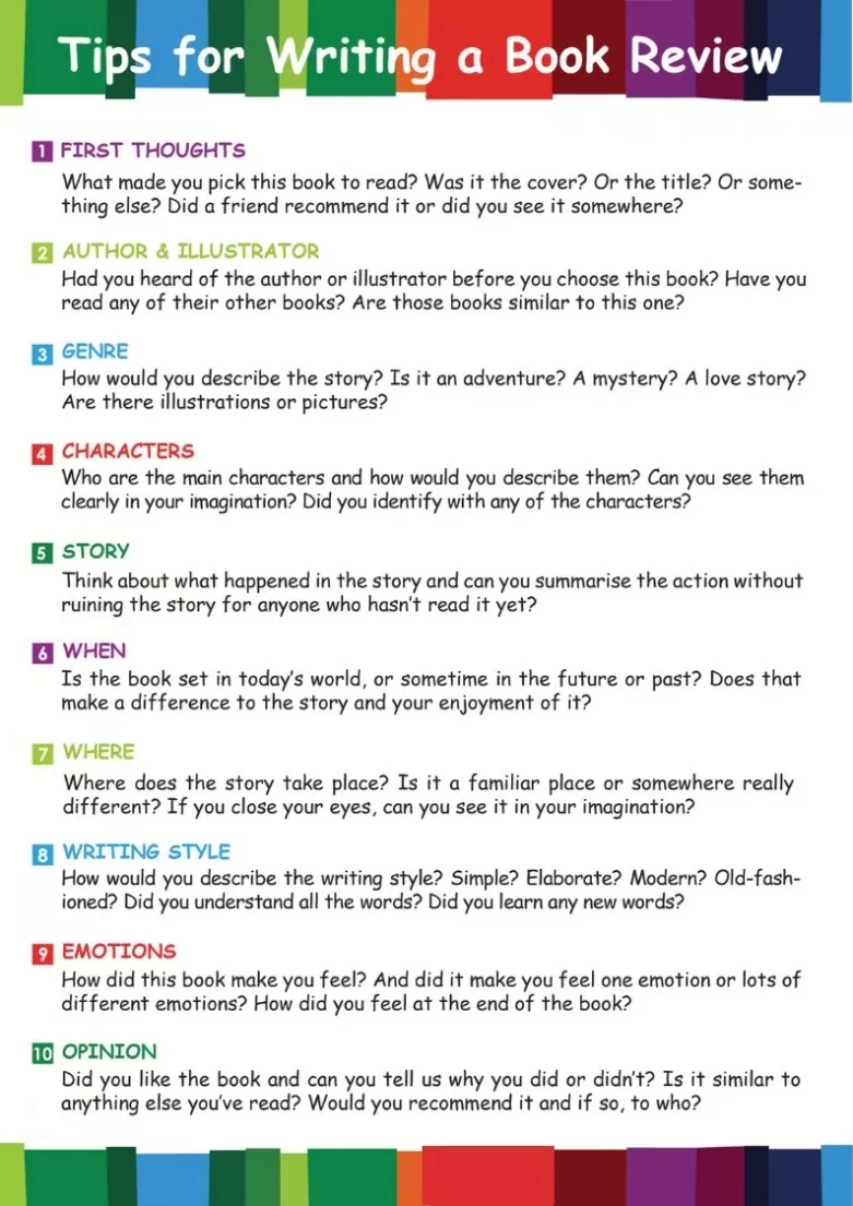 How to Write a Book Review Template